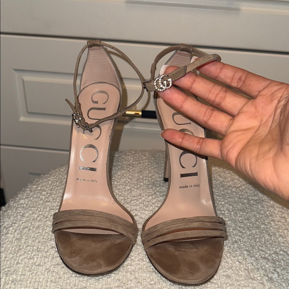 Gucci Women's Tan Suede Heels